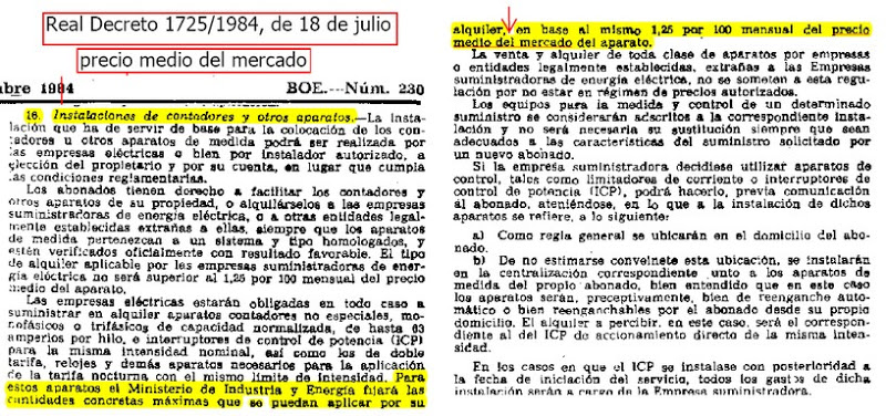 Condición 16 RD 1725/1984, 18-07-1984