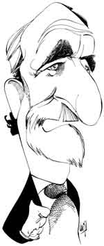 Luis Carandell. Dibujo de Gusi Bejer