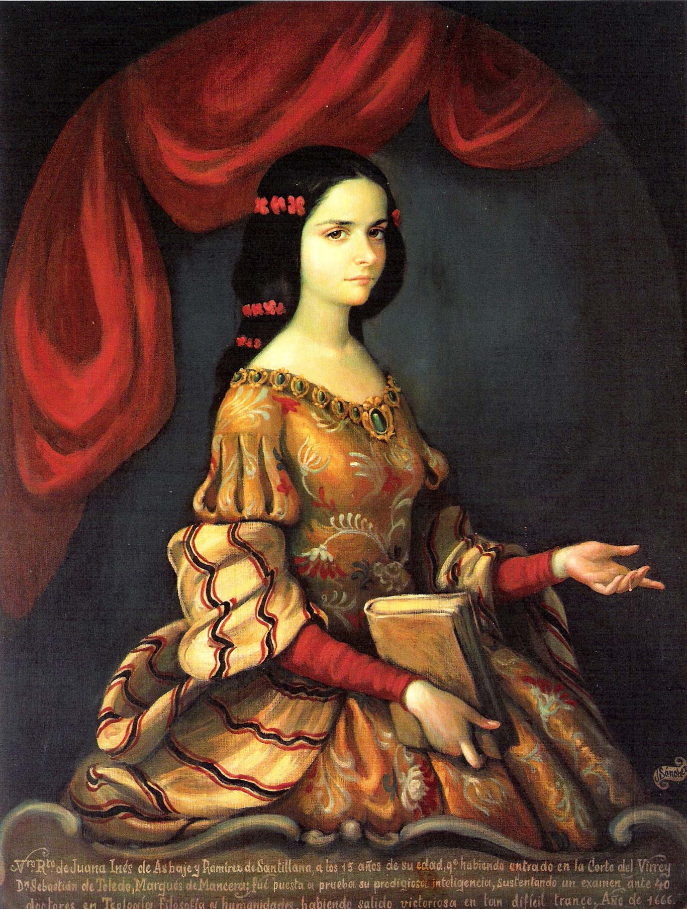 Sor Juana Inés de la Cruz a los 15 años